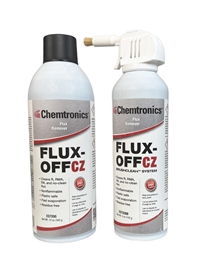 Non-ozone depleting, nonflammable flux remover spray safe for use on plastics. Flux-OFFCZ